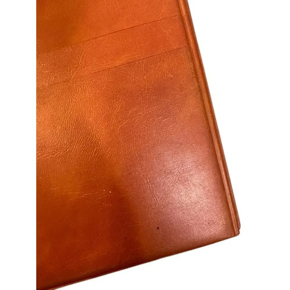 Atari Faux Leather Tan Portfolio Folder Game Holder Case With 4 Games VTG